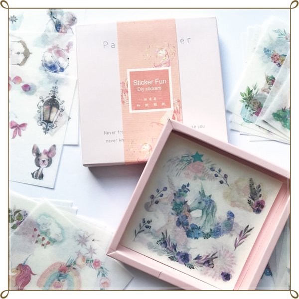 Unicorn Washi Sticker Gift Box (50 Sheets)