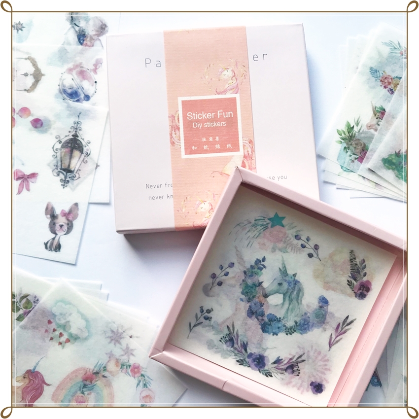 Unicorn Washi Sticker Gift Box (50 Sheets) | Chasing Unicorns