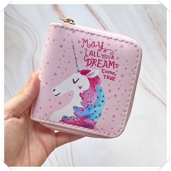 Dreams Come True Unicorn Zipper Wallet (Pink)