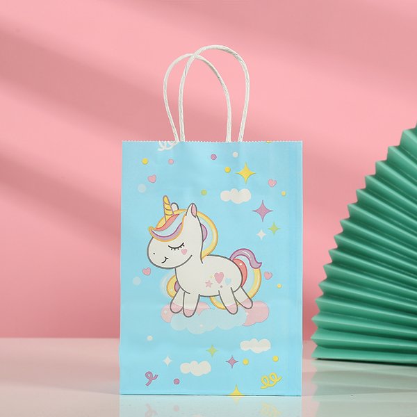 Unicorn Gift Bag (Pack of 10) - Blue
