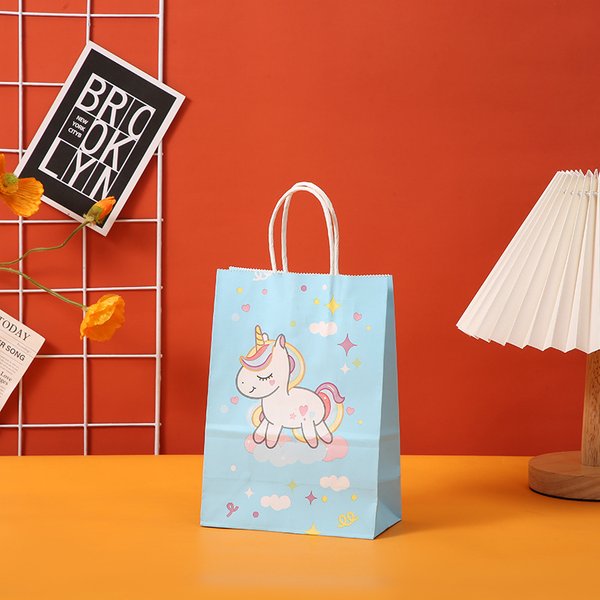 Unicorn Gift Bag (Pack of 10) - Blue