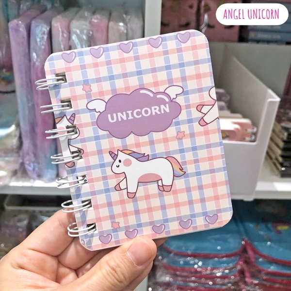 Unicorn Spiral Mini Notepad