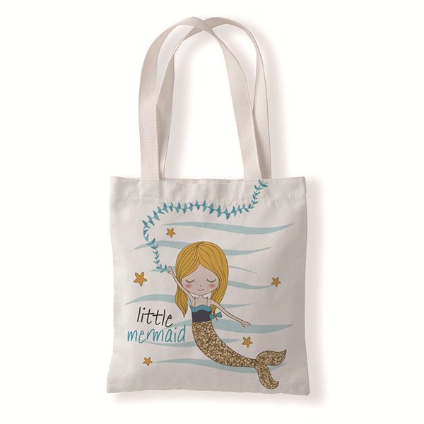 Little Mermaid Canvas Tote Bag