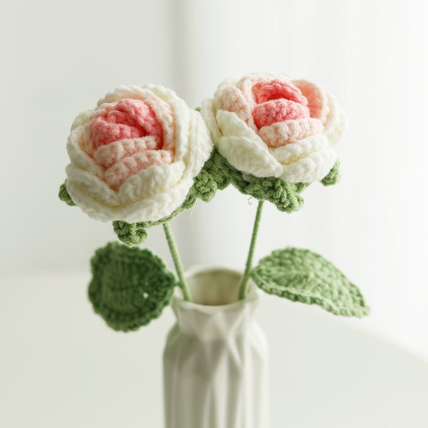 Crochet Single Stalk Rose Bouquet (Free Gift Wrapping)