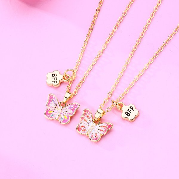 BFF Butterfly Pendant Necklace (2 for price of 1)