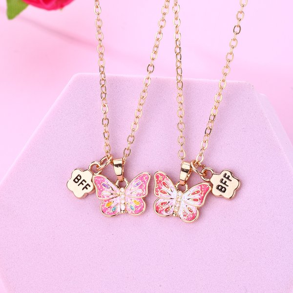 BFF Butterfly Pendant Necklace (2 for price of 1)