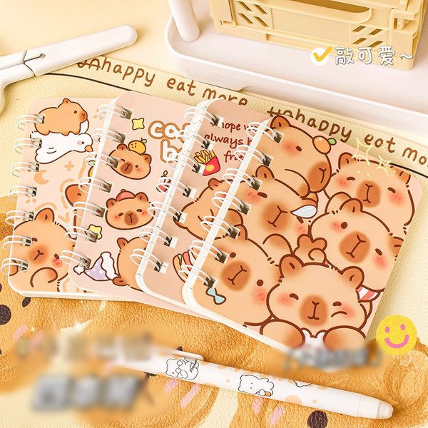 Capybara Spiral Mini Notebook