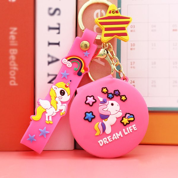 Unicorn Mirror Wristlet Keychain