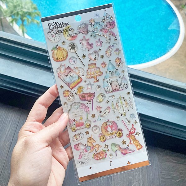 Fairytale Unicorn 3D Sticker Sheet