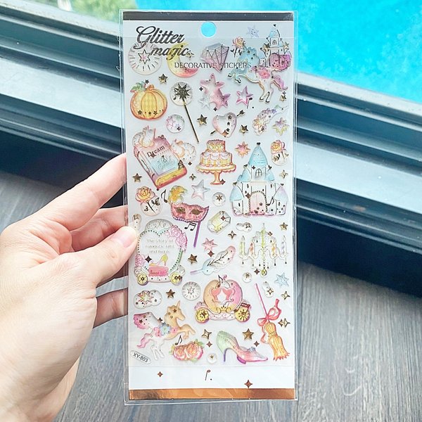 Fairytale Unicorn 3D Sticker Sheet
