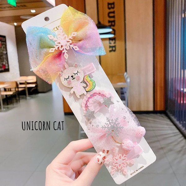 Unicorn 5-piece Hair Clip Set
