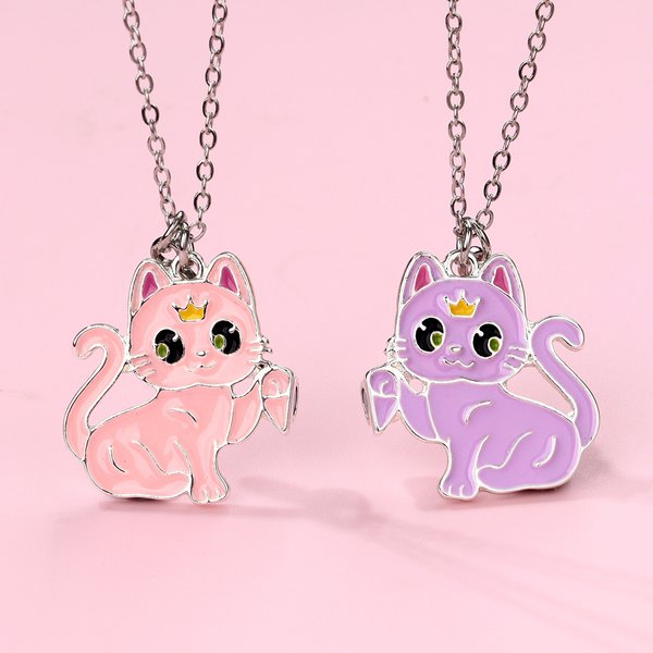 BFF Witty Kitty Pendant Necklace (2 for price of 1)