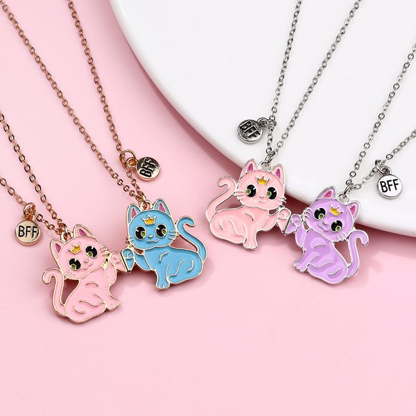 BFF Witty Kitty Pendant Necklace (2 for price of 1)