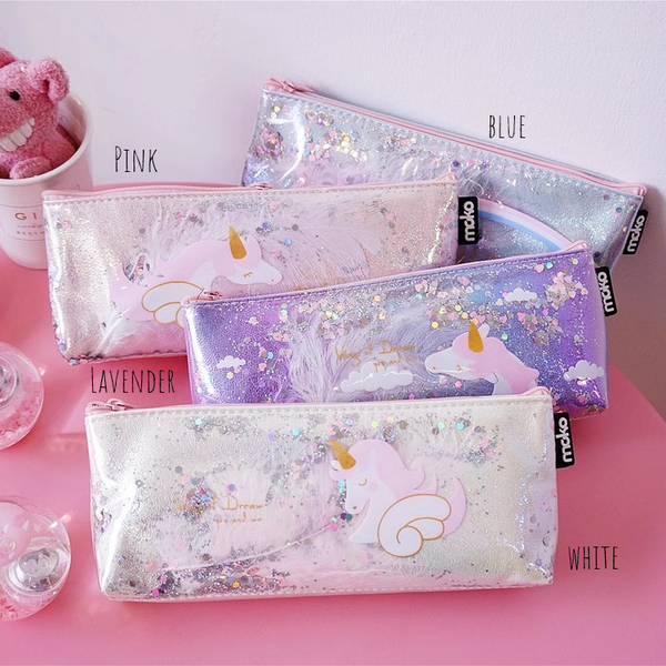 Unicorn Holographic Dazzle Pencil Case