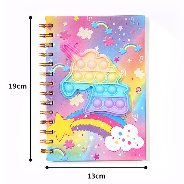 Unicorn Popit Ring Notebook