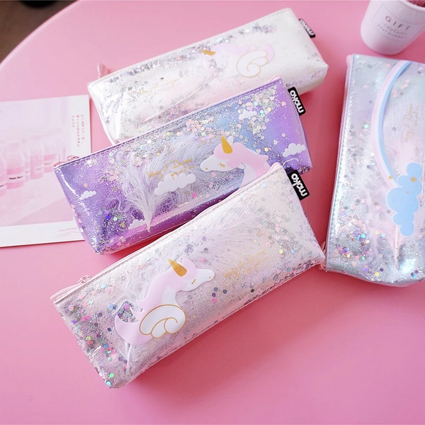 Unicorn Holographic Dazzle Pencil Case