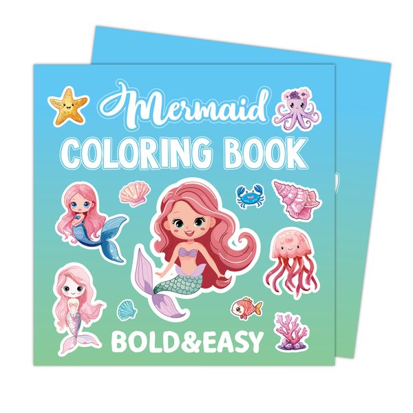 Bold & Easy Mermaid Coloring Book