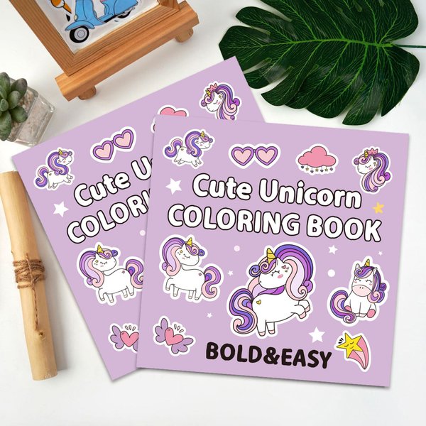 Bold & Easy Unicorn Coloring Book
