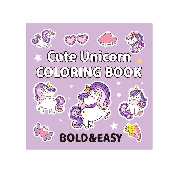 Bold & Easy Unicorn Coloring Book
