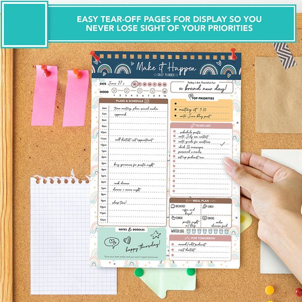 Make it Happen Daily Planner (Rainbow)