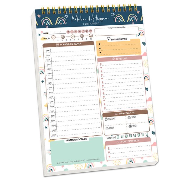 Make it Happen Daily Planner (Rainbow)