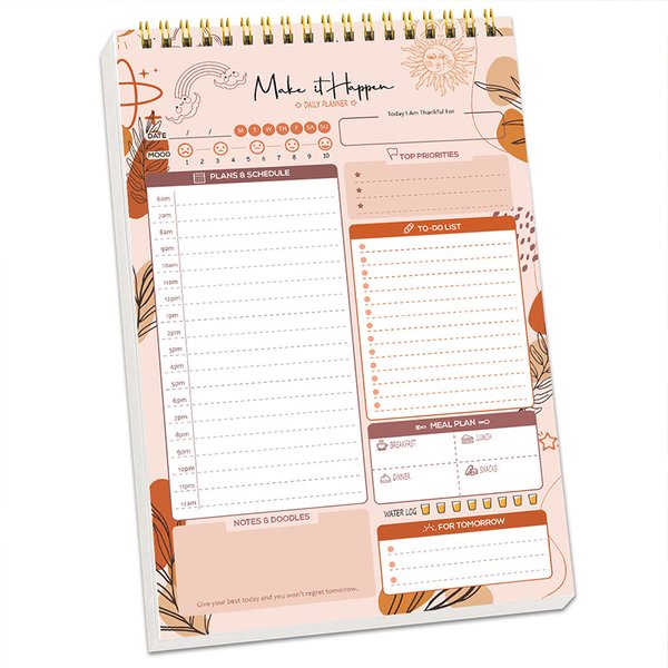 Make it Happen Daily Planner (Rosy)